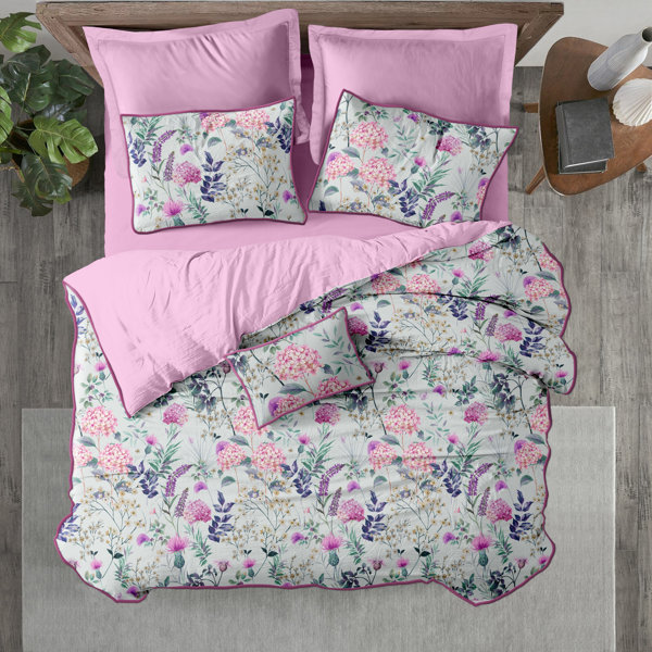 Marlow Home Co. Aleissa Duck Egg Reversible Duvet Cover Set Wayfair.co.uk